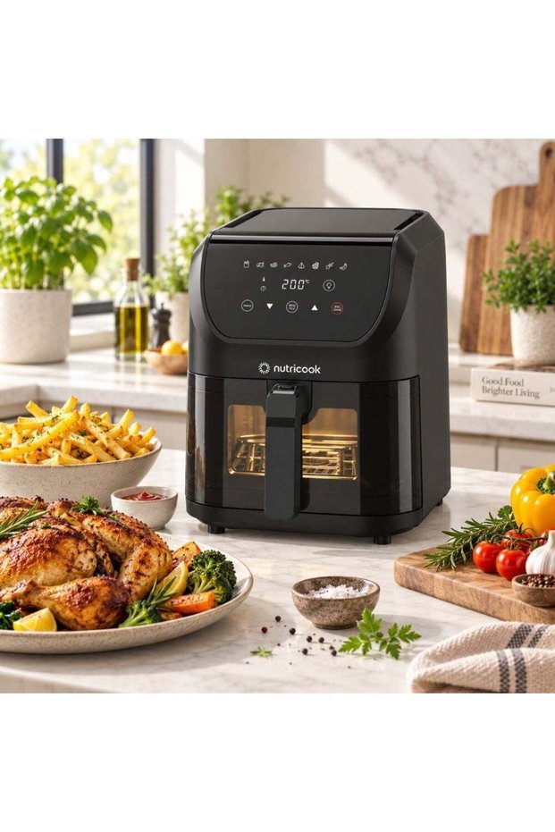 Slim XL Vision Air Fryer 5L 1500W Black for Healthy Frying