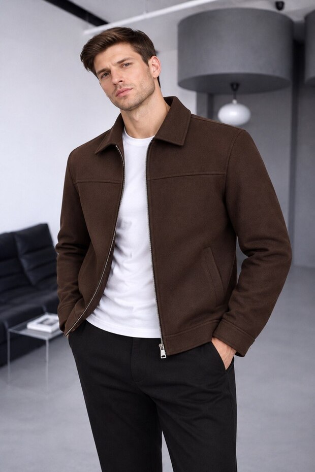 Old Money Thick Fabric Non-Pilling Basic Cashmere Jacket