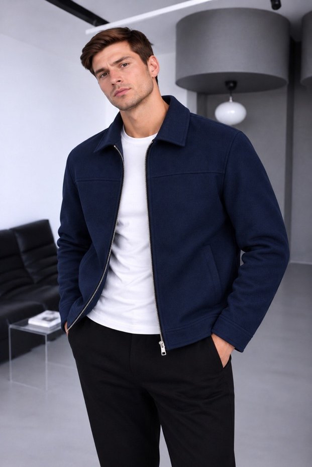 Old Money Thick Fabric Non-Pilling Basic Cashmere Jacket