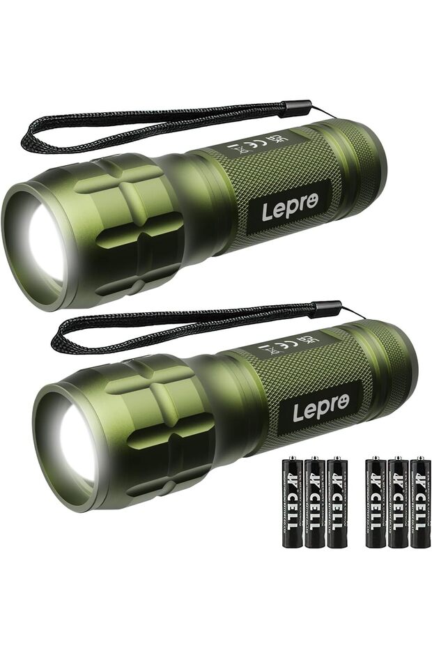 مصباح يدوي LED يعمل بالبطارية، مصباح يدوي محمول، تركيز قابل للتعديل، مقاوم للماء، خفيف الوزن، للاستخدامات المتعددة