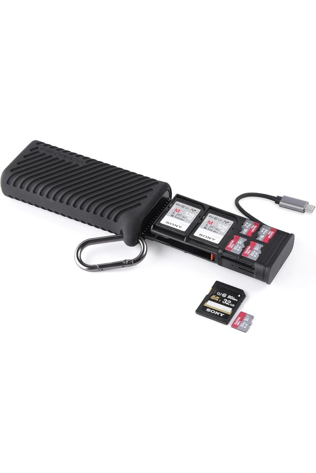 قارئ بطاقات SD عالي السرعة 2 في 1 من CreateMate بسرعة 312 ميجابايت/ثانية، محول USB 3.1 نوع C، يدعم UHS-II SD 4.0 / Micro SD C