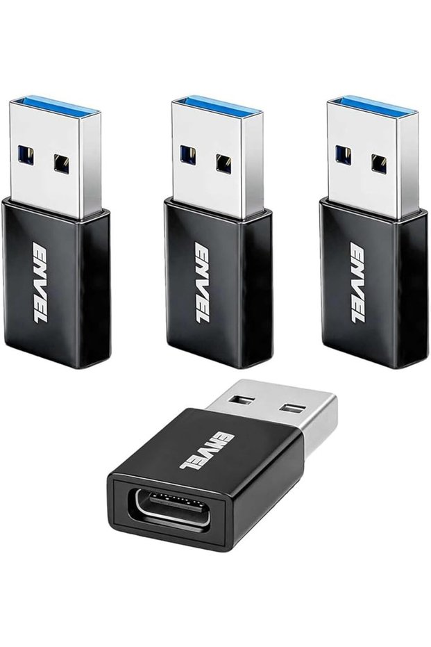 محول USB C إلى USB من ENVEL، 4 قطع، USB 3.2 بسرعة 10 جيجابت في الثانية لنقل البيانات