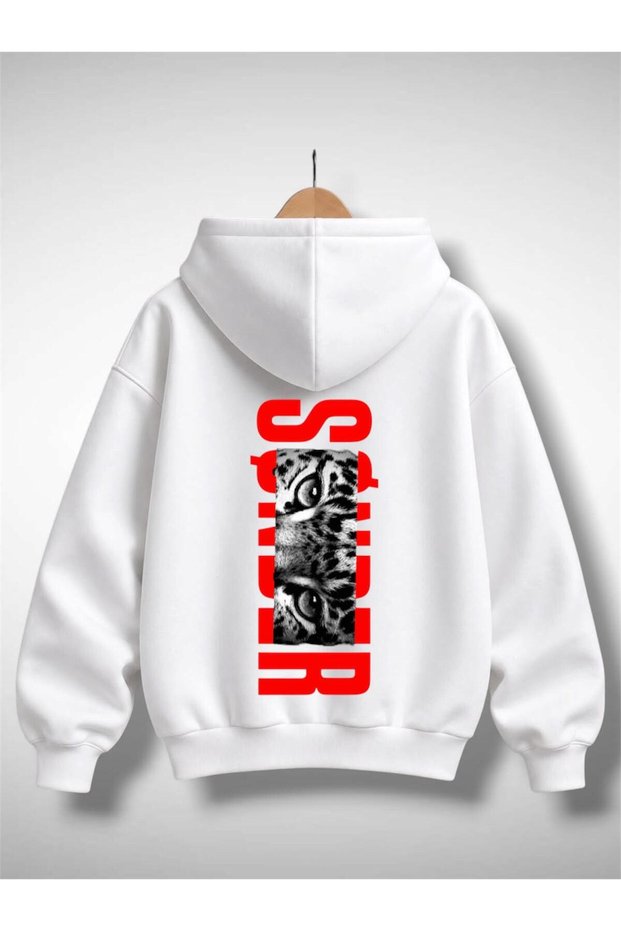 New Season Printed 3 Yarn Cotton Hooded Sweatshirt