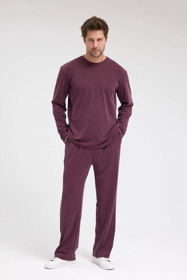 Men's Roma&Monada Oversize Oysho Fabric Suit Claret Red