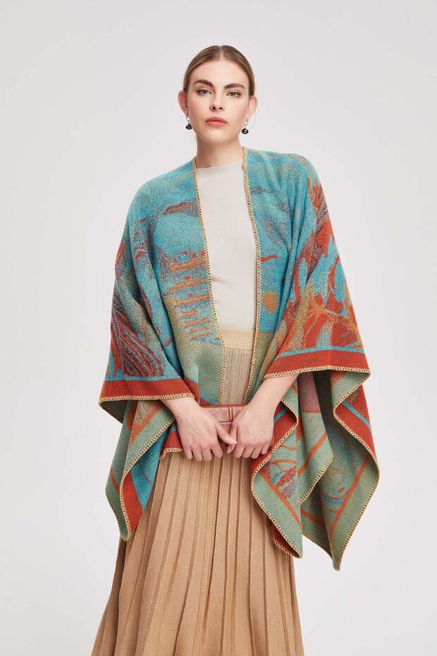 Printed Poncho