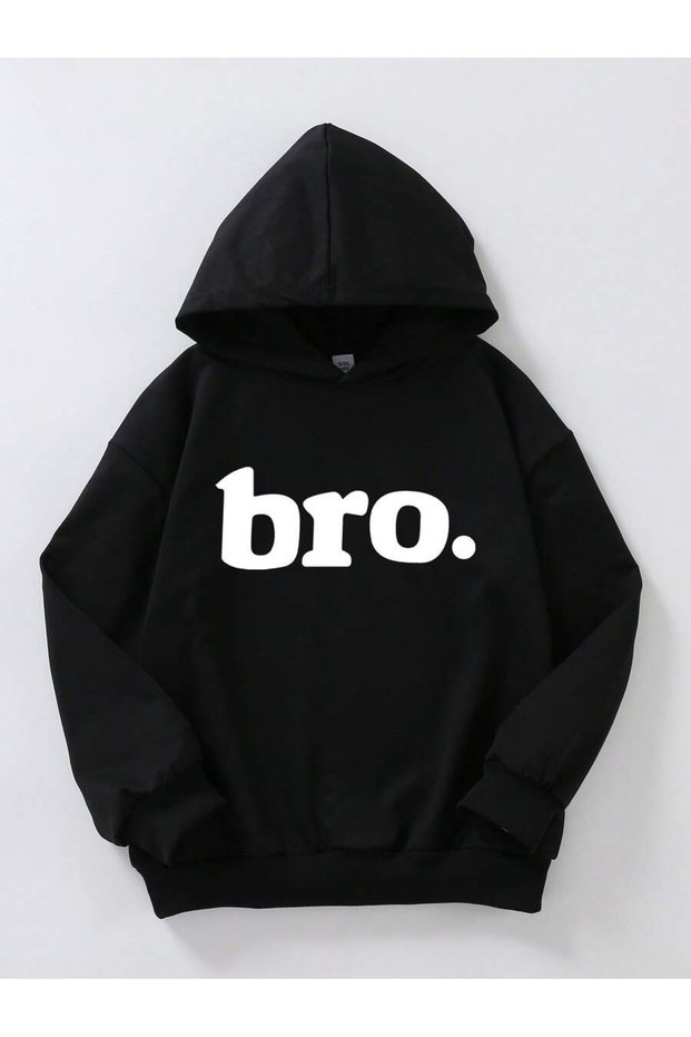 Female Bro. Printed 3 Thread Oversized Hoodie Sweatshirt