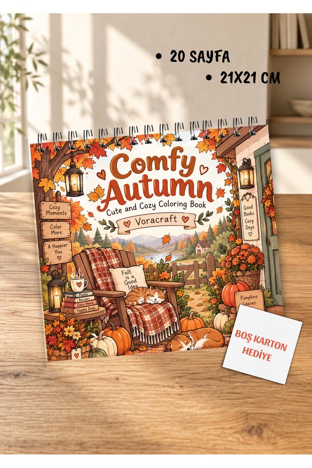 Autumn Coloring Book, 21X21 cm Coloring Book 2by0021