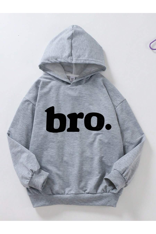 Female Bro. Printed 3 Thread Oversized Hoodie Sweatshirt
