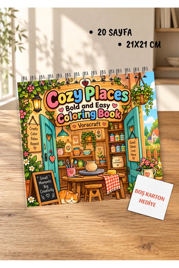 Cozy Places Coloring Book, 21X21 cm Coloring Book 2by0015