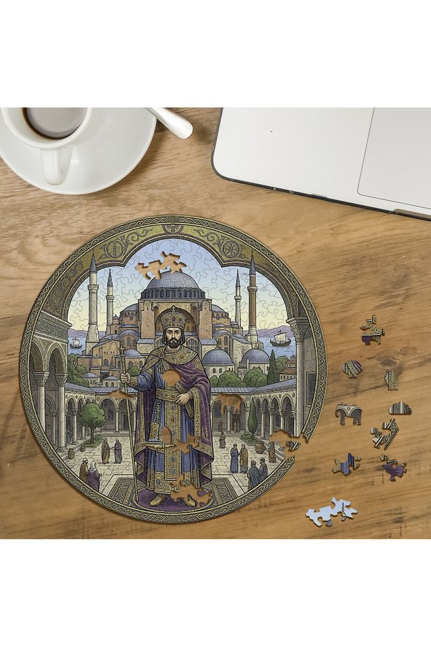 Roman Emperor Design Special Cut Round 272 Piece Wooden Puzzle Mpda709