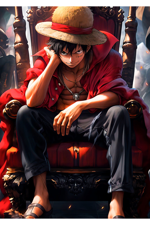 Luffy A One Piece Anime Metal Poster - Magnetic Wall Art Print