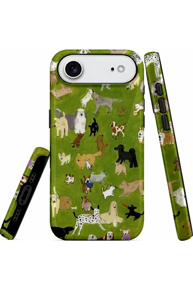 iPhone 17 Air Compatible - Dog Park, Double Layer Cover, Glossy Surface Protective Case
