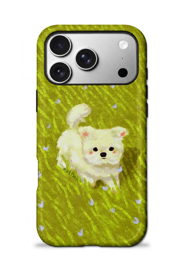 iPhone 17 Pro Compatible - Puppy Dog, Double Layer Cover, Glossy Surface Protective Case