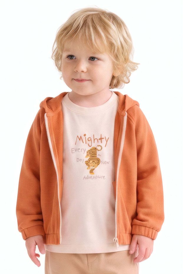 Boy's Zippered Cardigan 1-4 Years 42605