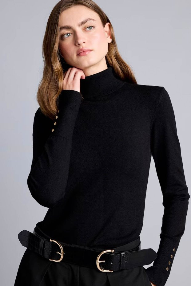 Ultra Soft Regular Fit Turtleneck Wool Blend Sweater G9225Ax26Wn