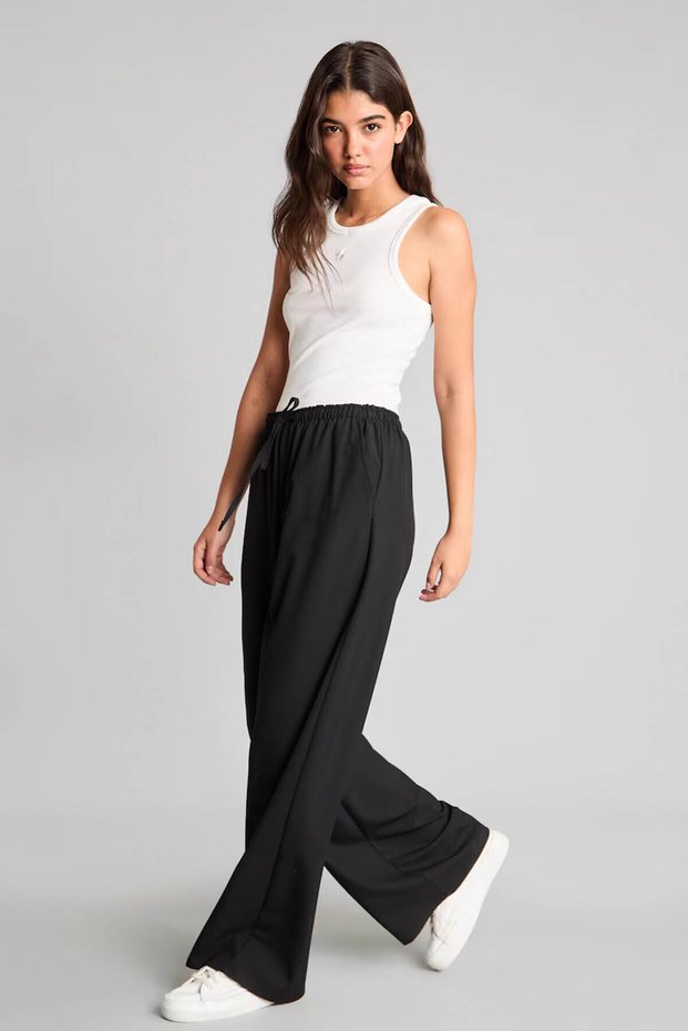 Wide Leg Black Women's Trousers C1428Ax/Bk81