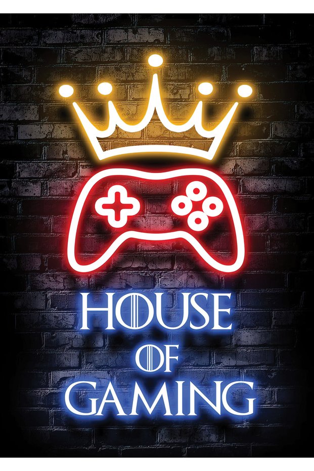 House of Gaming Metal Poster - Magnetic Wall Art Print