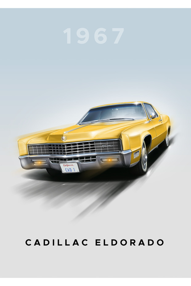 1967 Cadillac Eldorado Car Metal Poster - Magnetic Wall Art Print