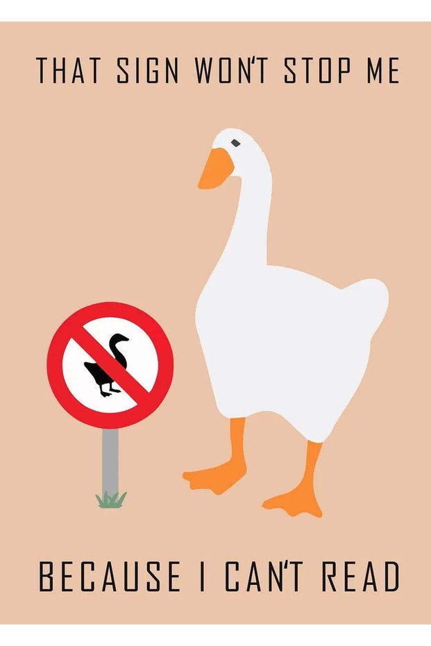Goose Game funny gaming Metal Poster - Magnetic Wall Art Print