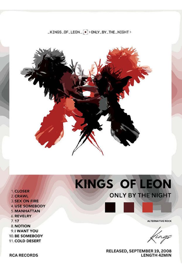 Kings of Leon Rock Metal Poster - Magnetic Wall Art Print