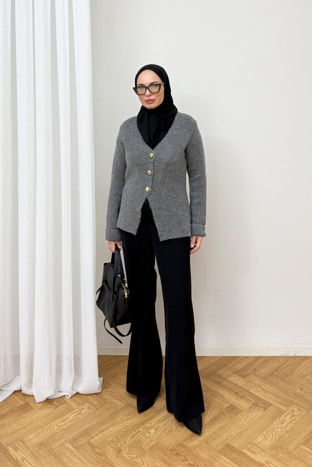 Buttoned Knitwear Cardigan 94-5029