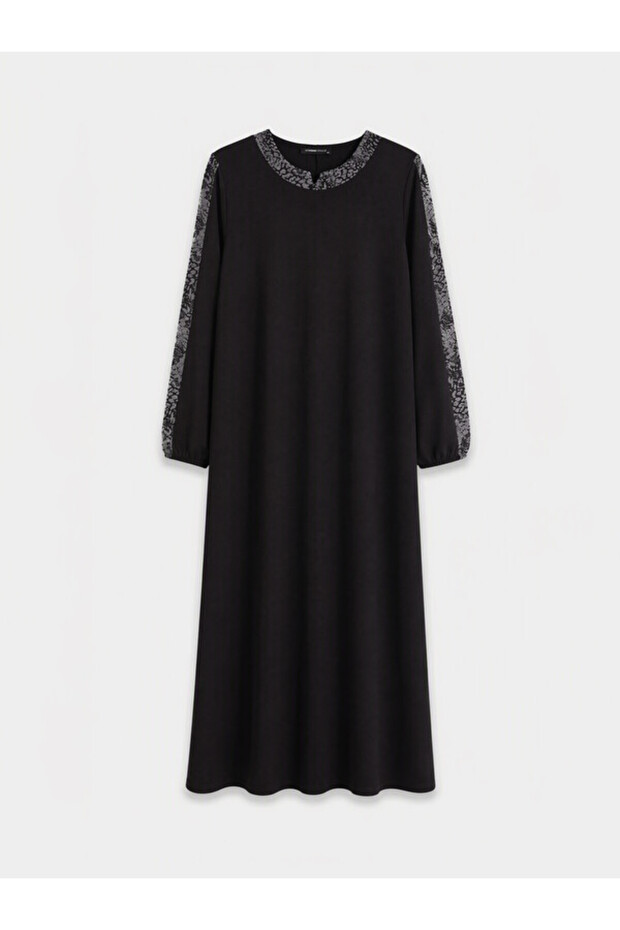 Rmz Gi̇yi̇m Farkiyla Zero Roba Collar Embroidered Dress