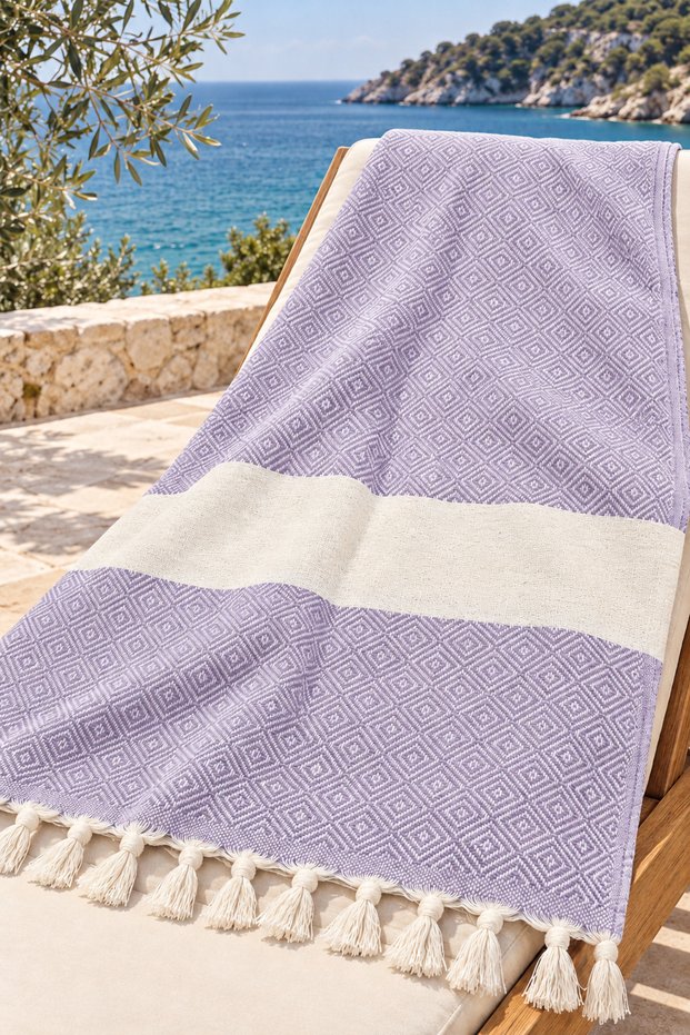100% Cotton Fringed Peshtemal 90×170 cm Beach Pool Spa Sauna Towel