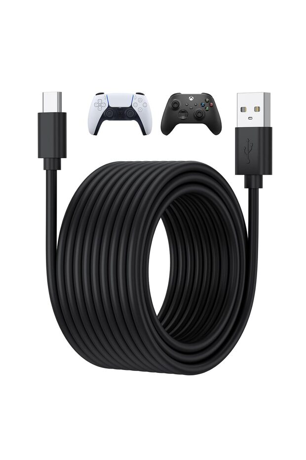 كابل تحكم لجهاز PS5، كابل شحن USB C بطول 1 متر/3 متر (3 متر)