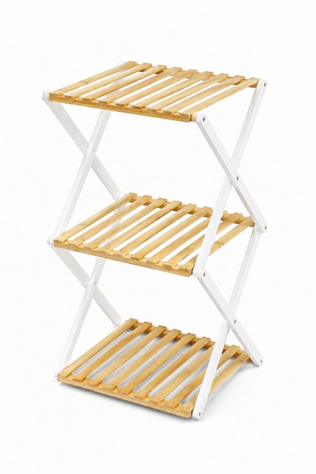 Foldable Bamboo Storage Rack