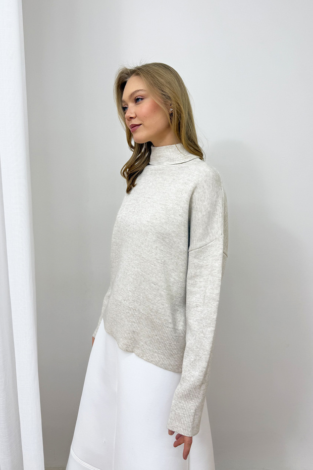 High-Neck Knitwear Sweater 94-3065