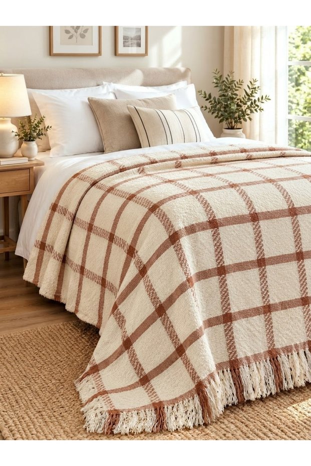 Cotton Knitted Blanket, Multi-Purpose Coverlet