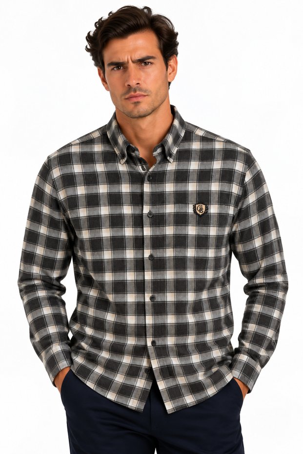 Cotton Plaid Flannel Shirt