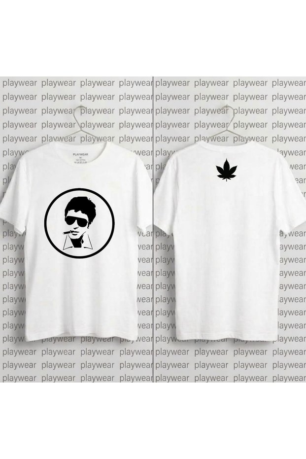 Portre-Tisort 100% Cotton Crew Neck T-Shirt