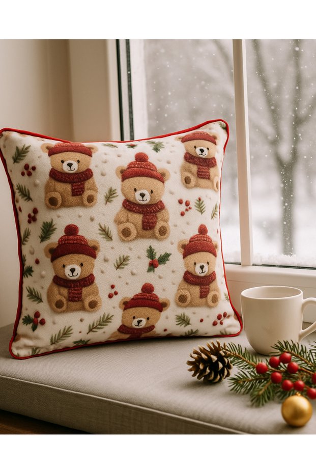 Christmas Themed Throw Pillow Cover