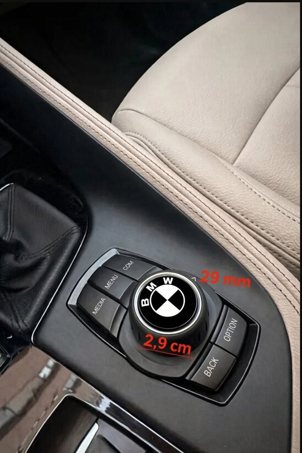 Bmw Compatible Joystick Console Sticker Arma Logo 29 mm 2.9 cm Black White 2 Pcs