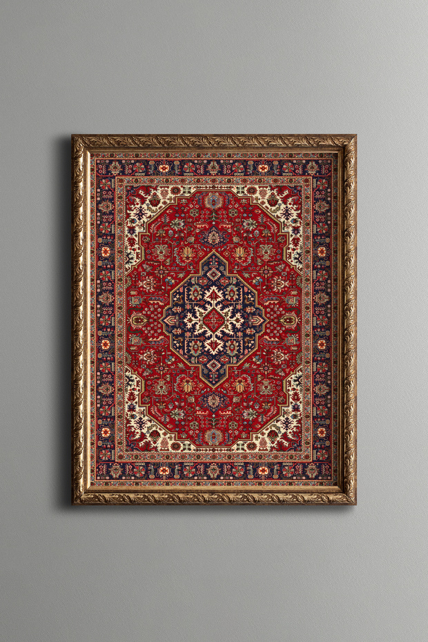 Red Carpet Pattern - Vintage Patterned Painting - Thin Model