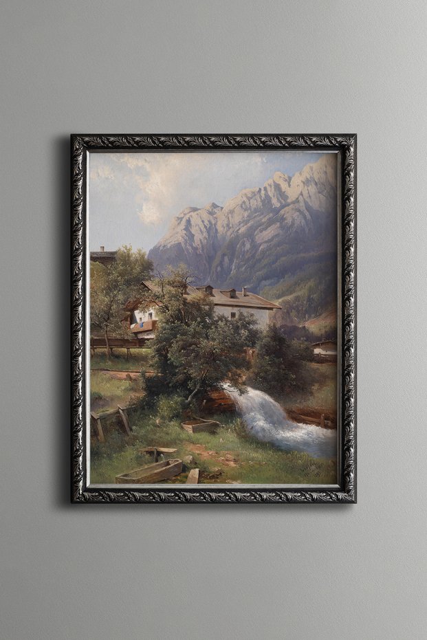 A View from the Window - Vintage Patterned Painting - Fine Model