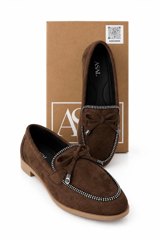 Asal Roccioso Stone Detailed Memory Sole Ballet Loafer