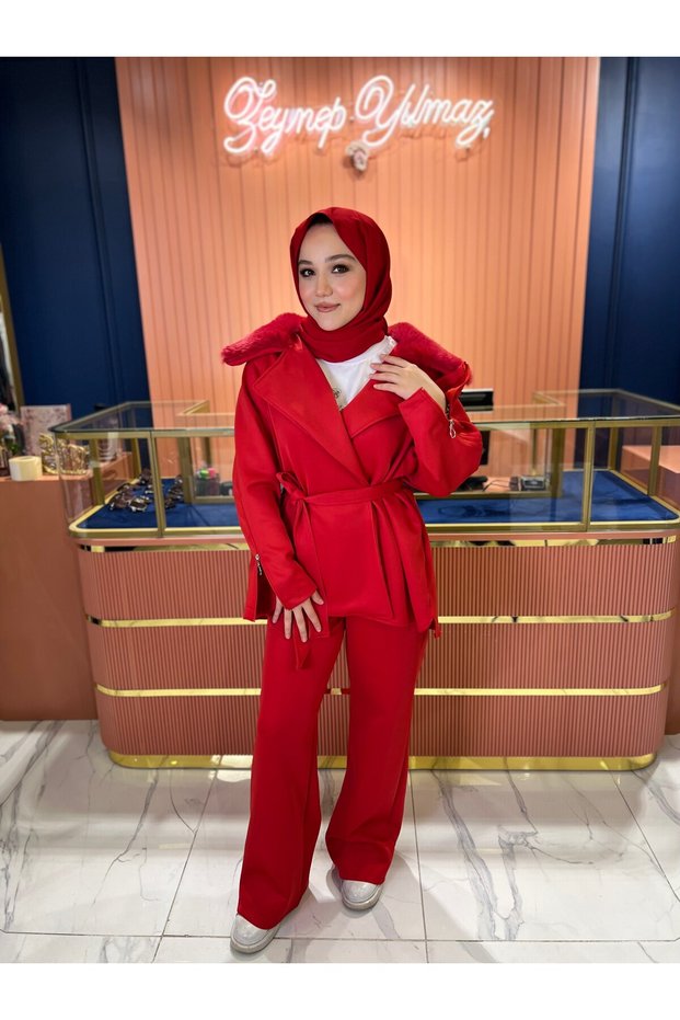 Furry Design Suit Red