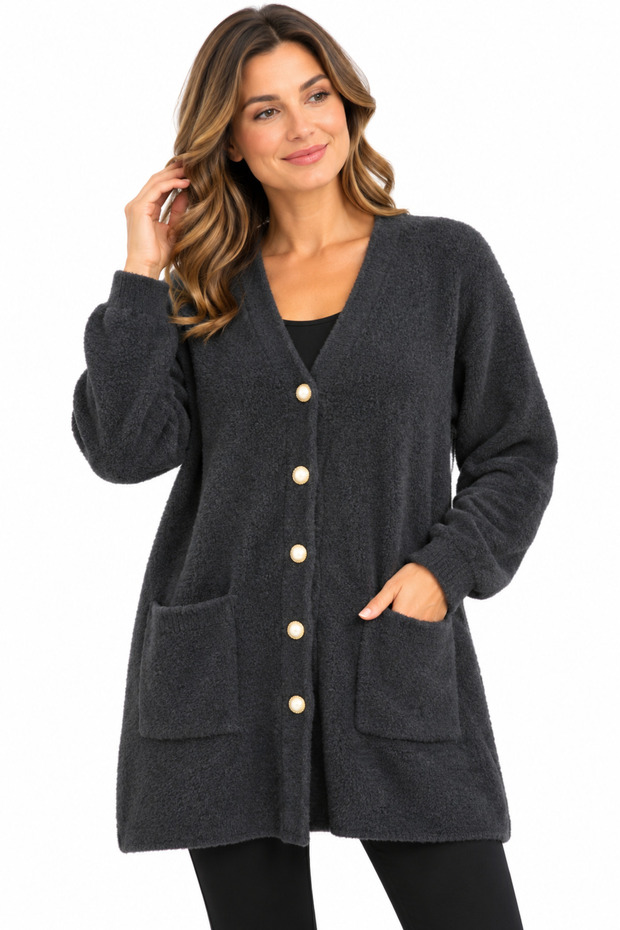 Angora Beard Thick Sports Cardigan