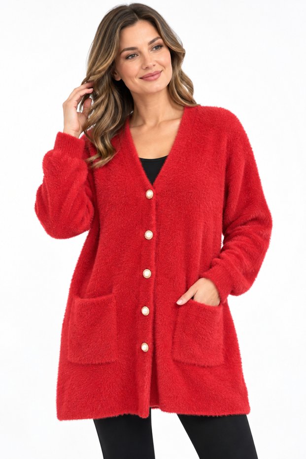 Angora Beard Thick Sports Cardigan