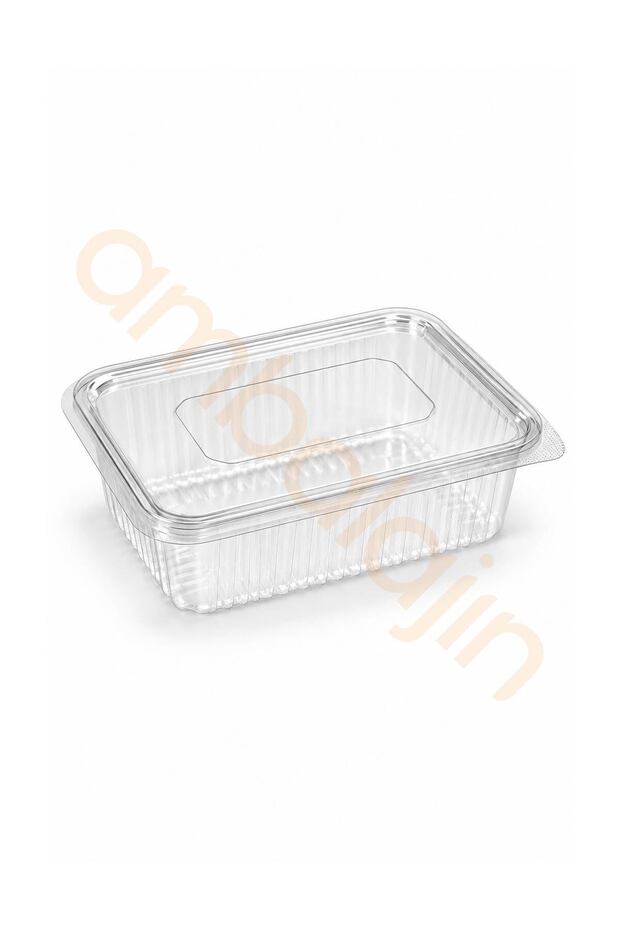 100 Pieces of 1250 Cc Leak-Proof Container with Flat Lid – Transparent Plastic Food Storage Container
