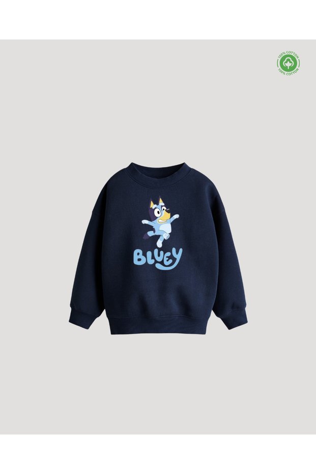 Bluey Printed Unisex Cotton Sweatshirt (Ages 4 - 13)