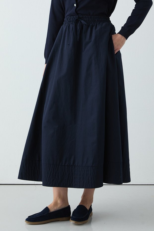Ribbed Skirt Navy Blue