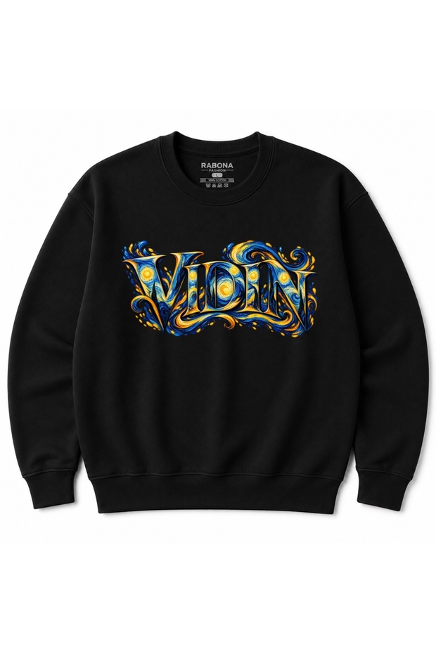 Vidin Starry Night – Van Gogh Inspired Swirling Sky Art Graphic Sweatshirt