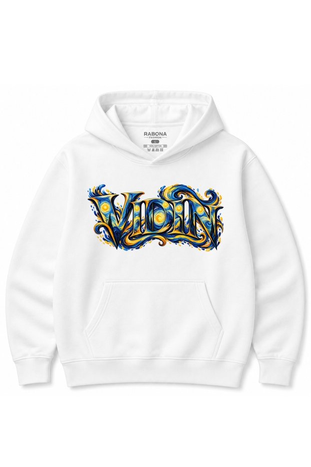 Vidin Starry Night – Van Gogh Inspired Swirling Sky Art Graphic Hoodie