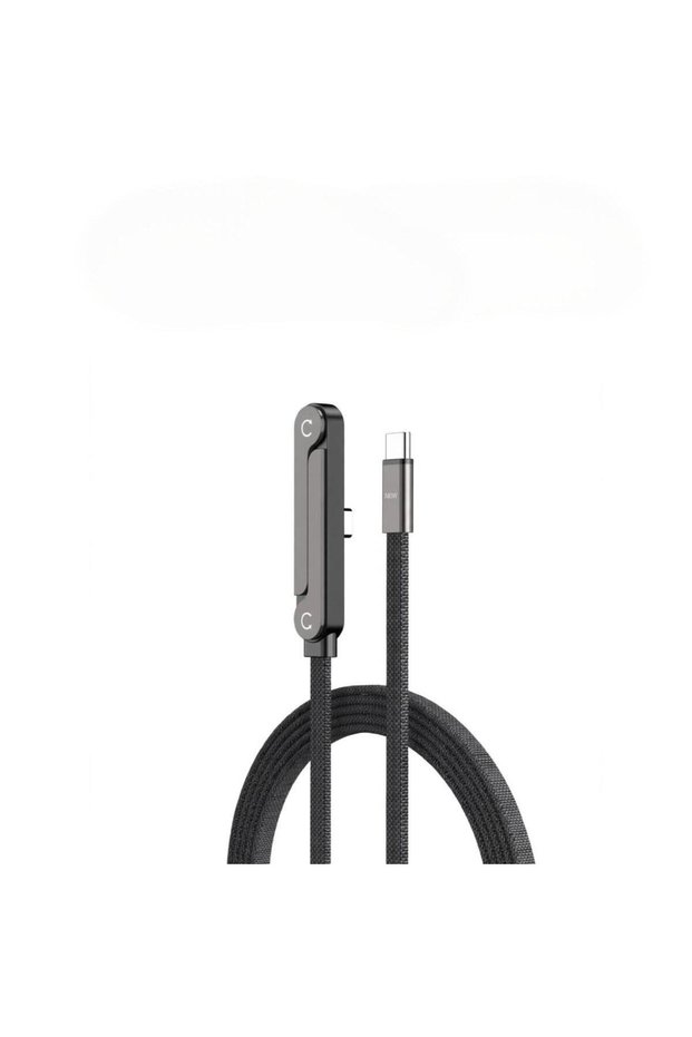 240W USB-C Fast Charging Cable with Folding Stand, Braided 1.5m Cord and 480Mbps Data Transfer