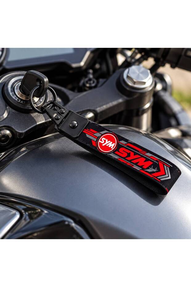 Sym New Model 19 cm Fabric Motorcycle Keychain Quality Auto-Moto Accessory Double-Sided Printing
