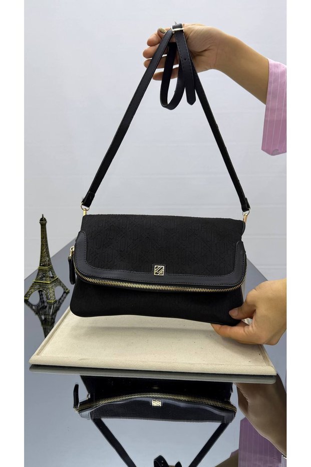 Leather Suede Portfolio Bag