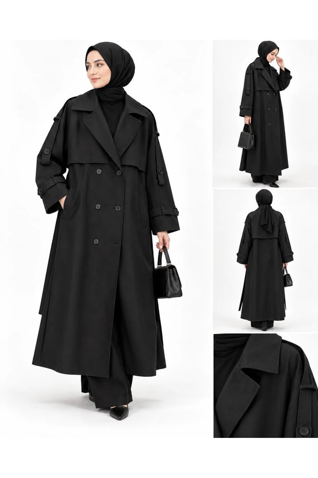 Long Diagne Fabric Lined Trench